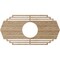 Ekena Millwork Chrysler Wood Fretwork Pierced Ceiling Medallion, Red Oak, 16"W x 8"H x 4 1/4"ID x 3/8"T CMWP16X08X0375CSRO - alternate 4
